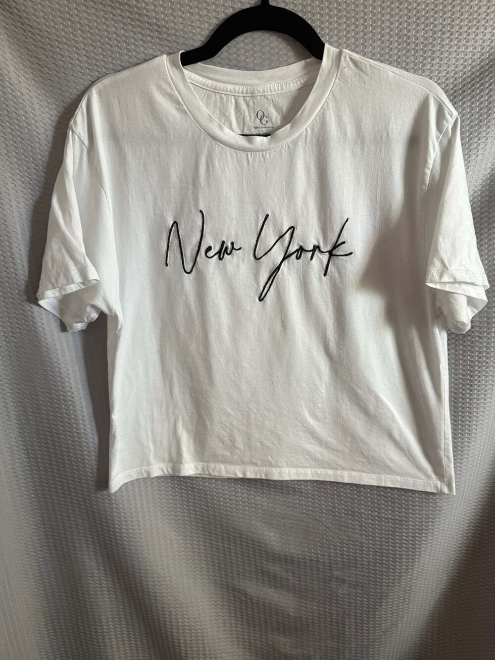 Organic Generation New York Script Graphic Cropped T-Shirt